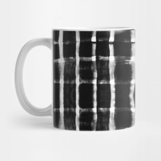 Shibori black horizontal and vertical stripes Mug